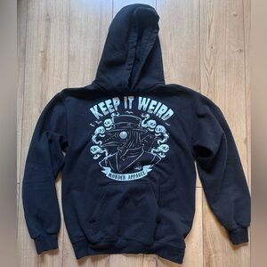 Black Hoodie - Keep It Weird Design